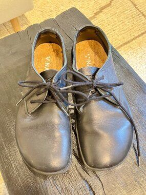 Vivobarefoot black leather Oxford dress shoes